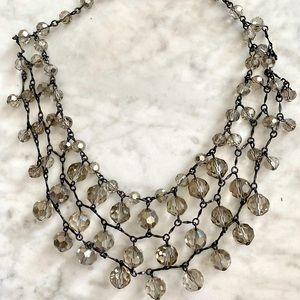 BR Grayish Crystal Necklace